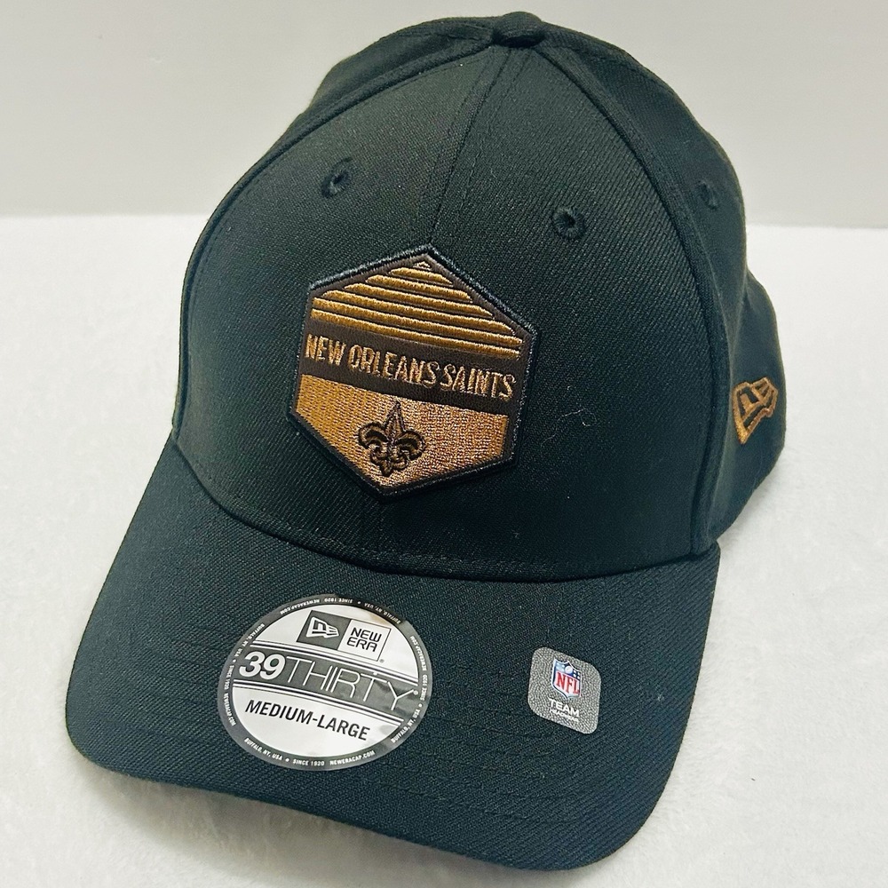 New Era New Orleans Saints Gulch 39THIRTY Stretch Flex Hat Cap M/L Black‎ NFL